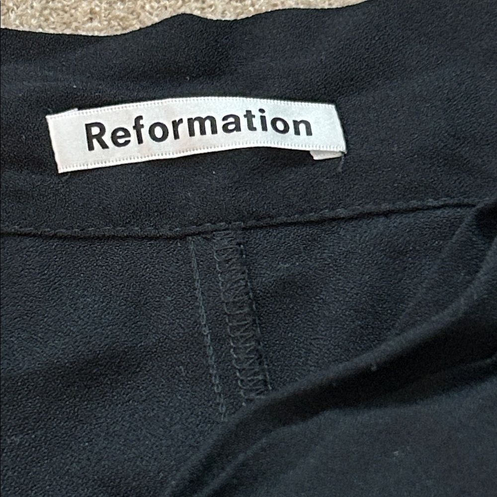Reformation Black Mini Wrap Skirt - Picture 4 of 7